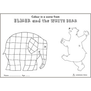 Elmer-White-Bear-colouring-sheet